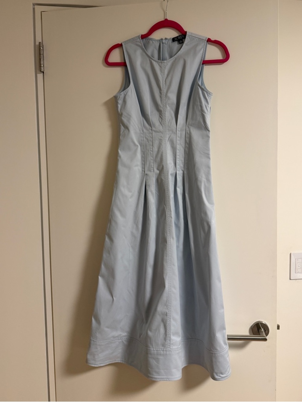 J.Crew Pintuck Midi Dress Sleeveless in Edgewater Size 2 - Picture 7 of 8